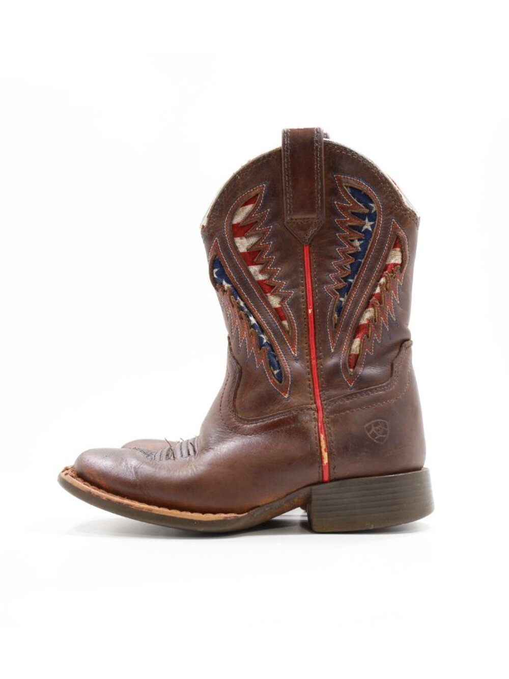 Ariat Quickdraw VentTEK Brown Leather Western Cowboy Boots - Kids' 9